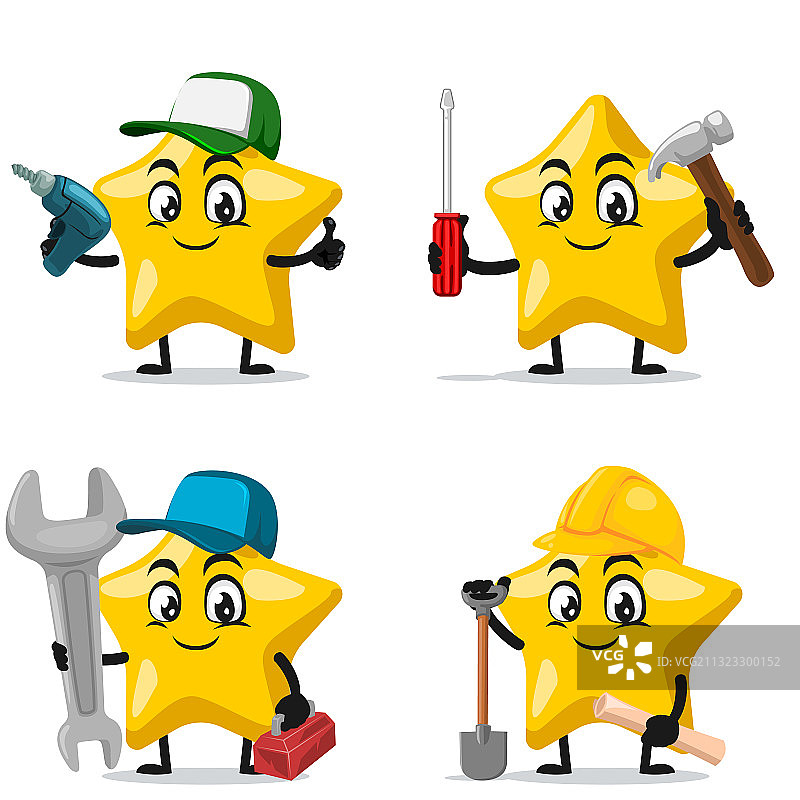 星星吉祥物或卡通形象图片素材