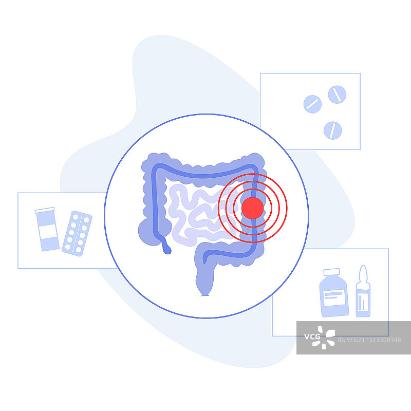 肠道标志设计概念图片素材