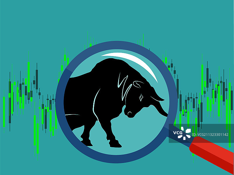 证券价格上涨的牛市图片素材