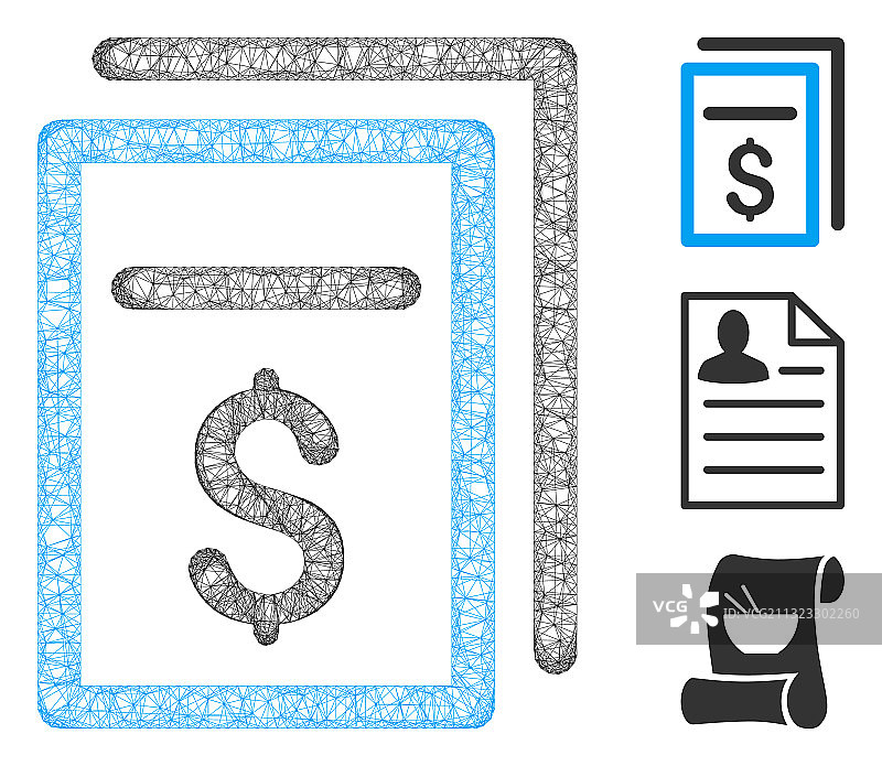 发票多边形网格图片素材