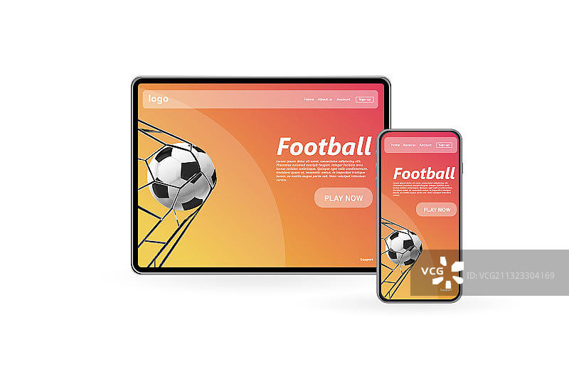 足球网站模板图片素材