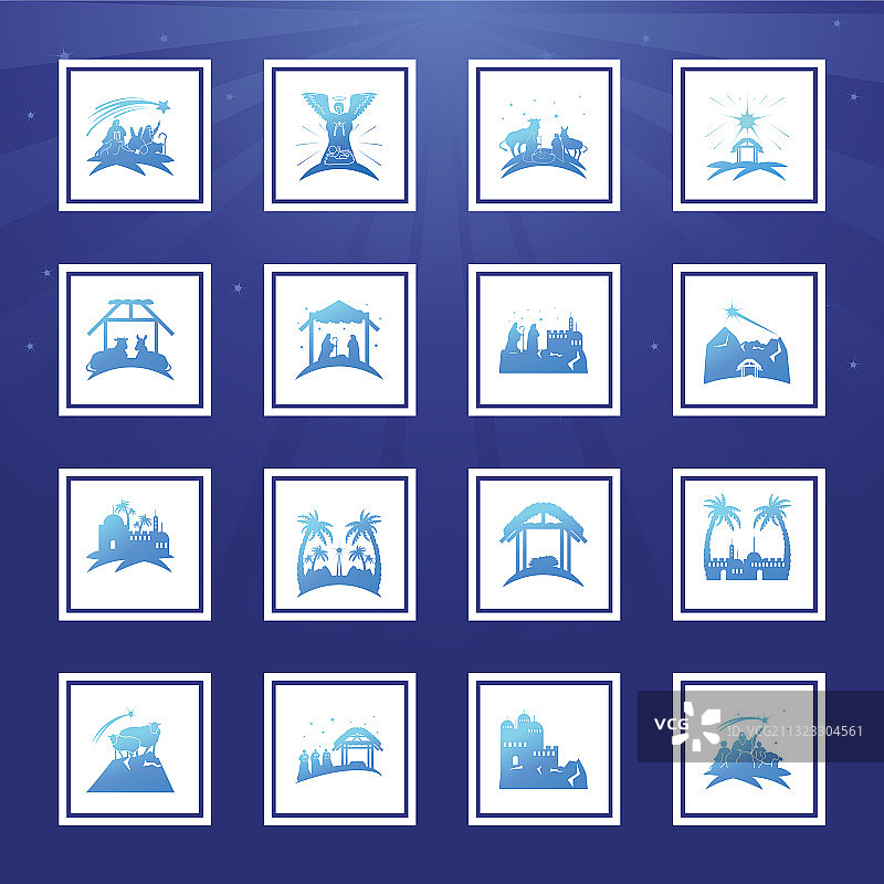 传统圣诞宗教庆祝组合图片素材