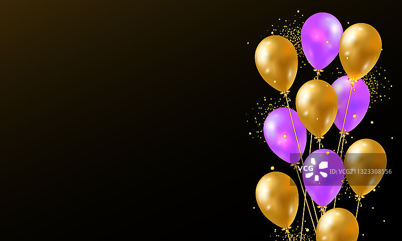 带3D逼真光泽氦气背景图片素材