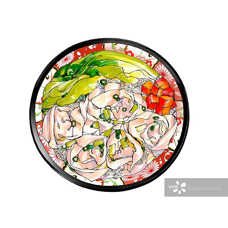 云吞 抄手 馄饨 港式茶餐厅 东南亚美食图片素材