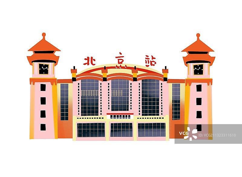 北京建筑 地标 火车站 北京站图片素材