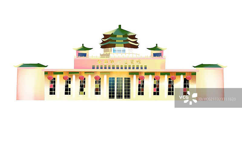 北京建筑 地标 全国农业展览馆图片素材