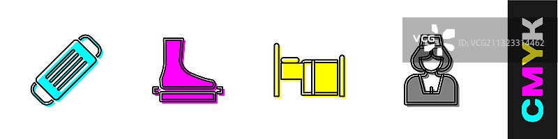 医用防护口罩扁平足医院合集图片素材