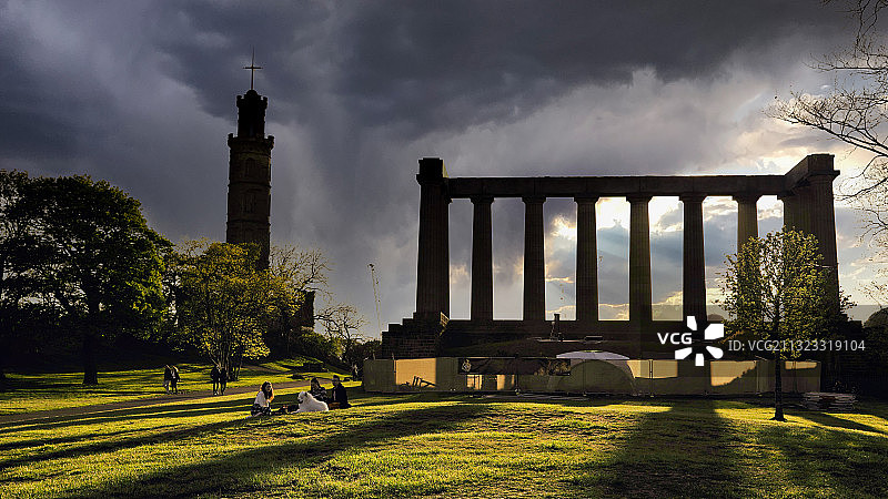 卡尔顿山斜阳图片素材