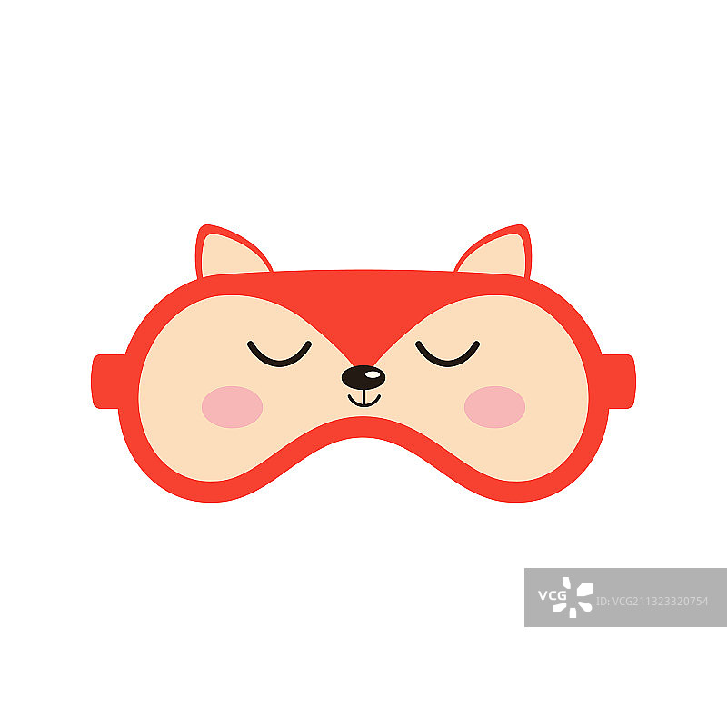 可爱狐狸图案睡眠眼罩图片素材