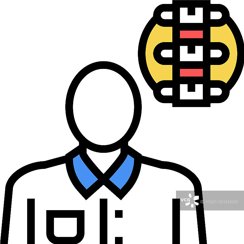 风湿病医学专家彩色图标图片素材
