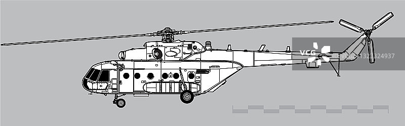 米-17“河马”H直升机图片素材
