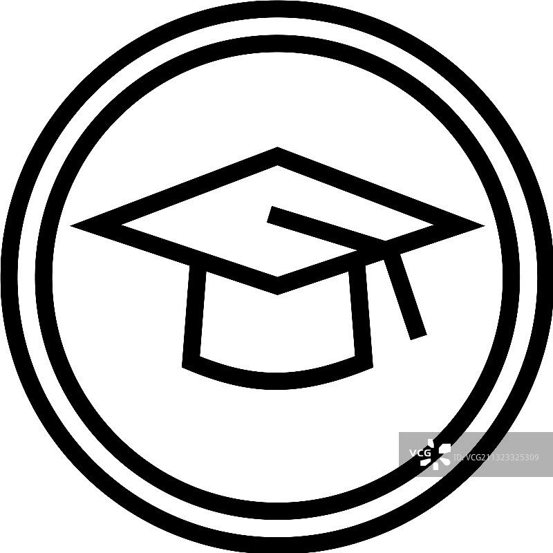 教育建筑标志线条图标图片素材