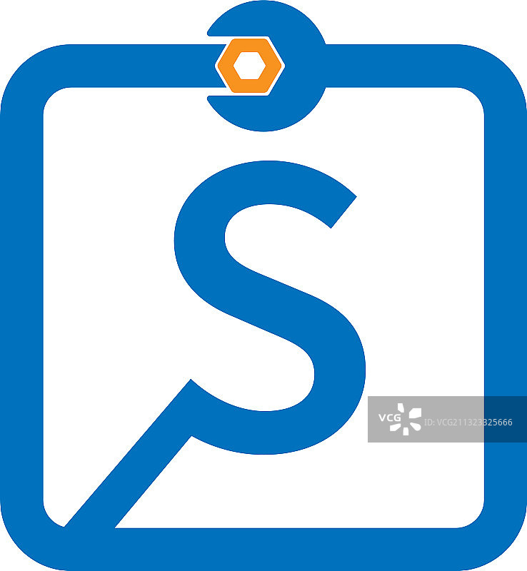 扳手螺栓S字母logo图标图片素材