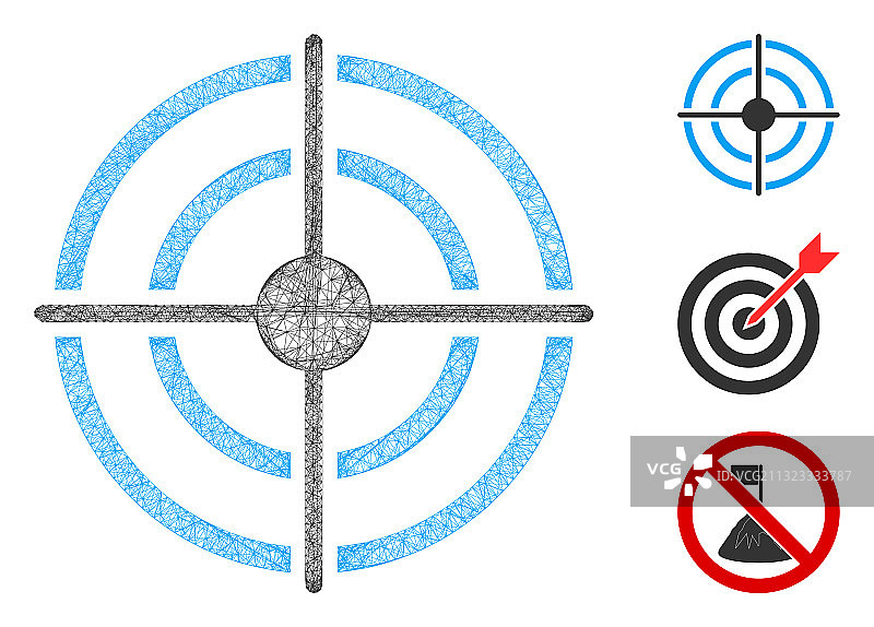 目标多边形网格图片素材
