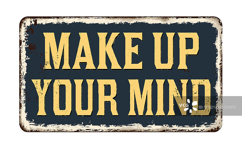 下决心复古金属标牌图片素材