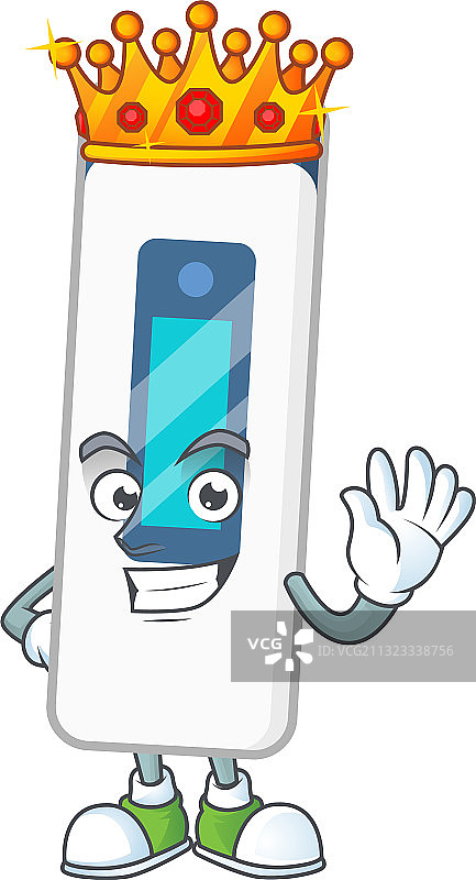 有魅力的国王数字温度计卡通图片素材