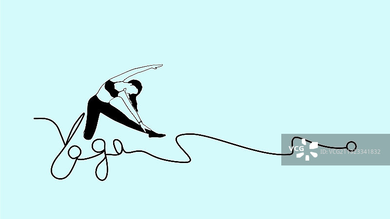 做瑜伽姿势的女孩图片素材