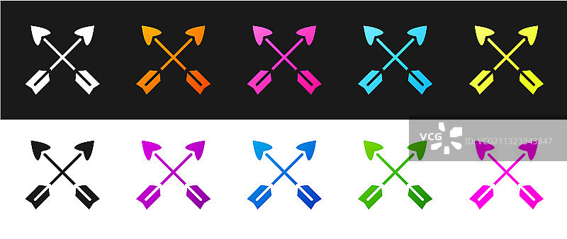 黑色背景交叉箭头图标图片素材