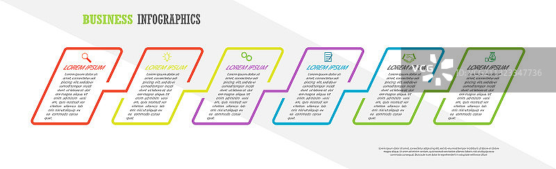 带有商业金融图标的Infographics图片素材