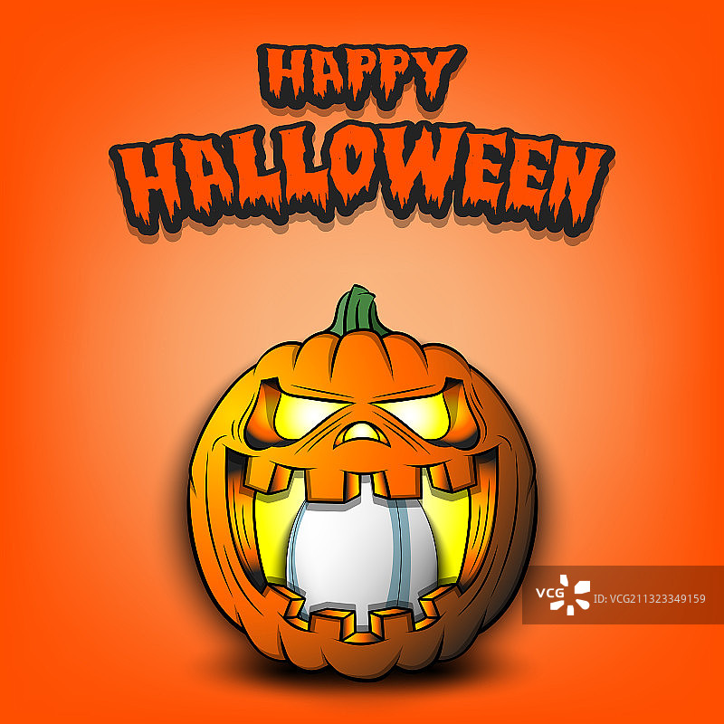 南瓜里的万圣节橄榄球图片素材