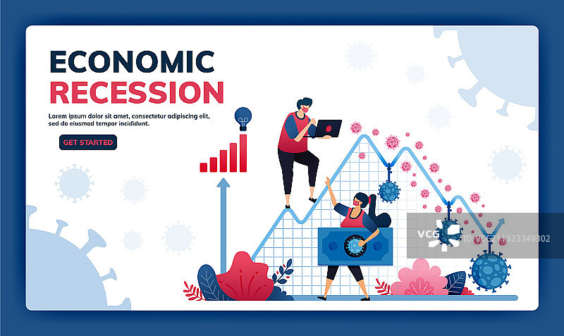 着陆页失败与负面经济影响图片素材