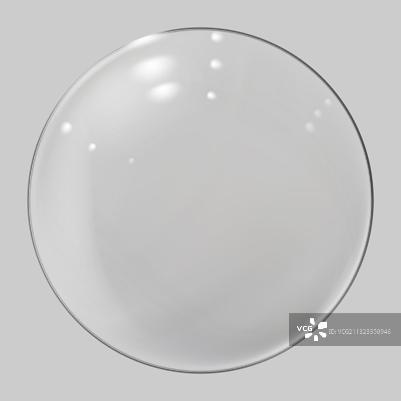 逼真透明玻璃球图片素材