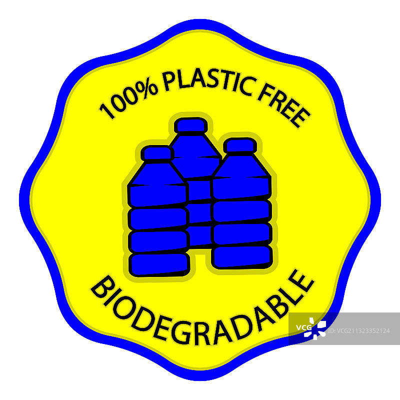可生物降解图标100%印章图片素材
