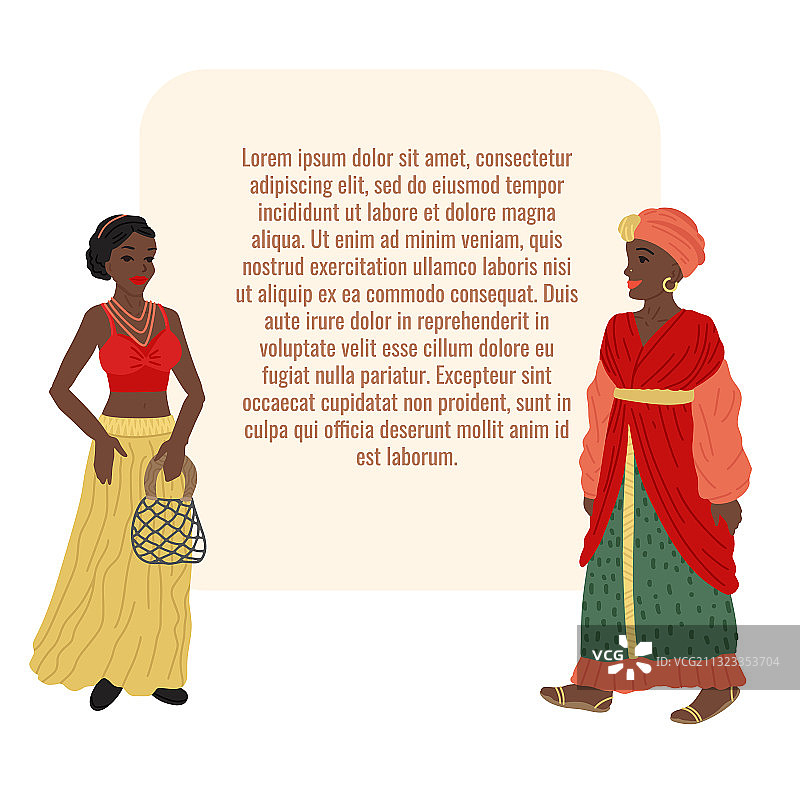 穿着传统服饰的非洲黑人女性图片素材