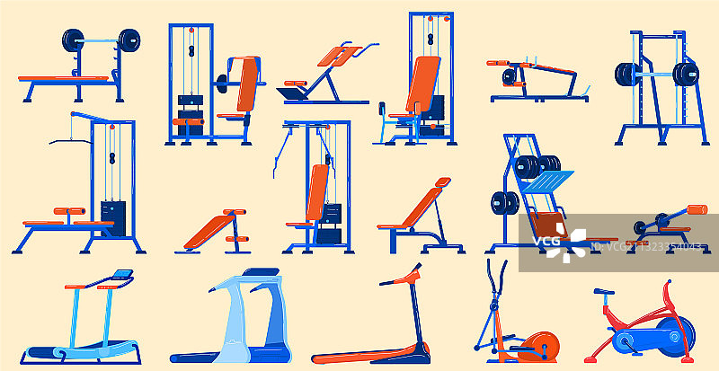 健身运动健身房器材图片素材