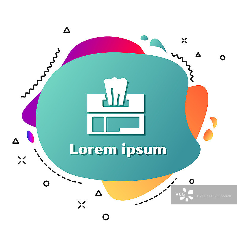 白色湿巾包装图标（孤立）图片素材