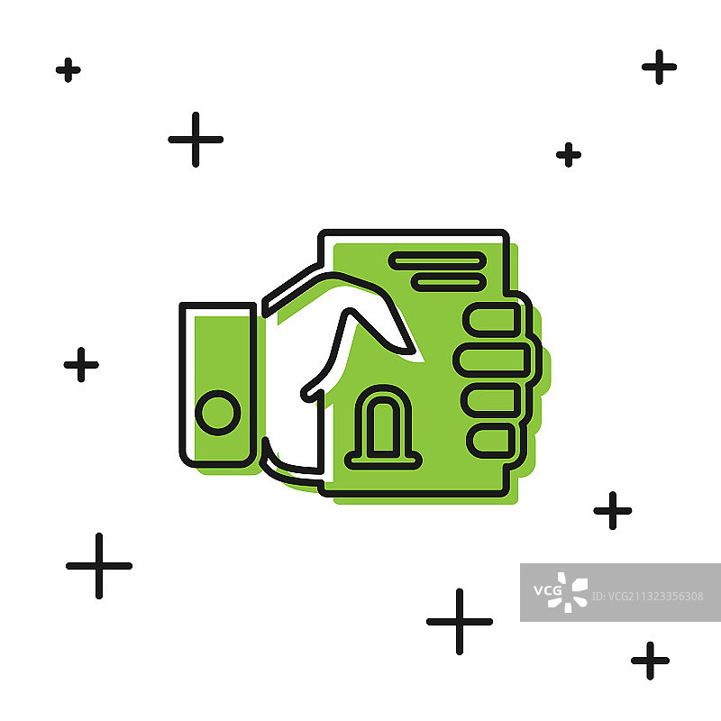 手中的黑色死亡证明图片素材