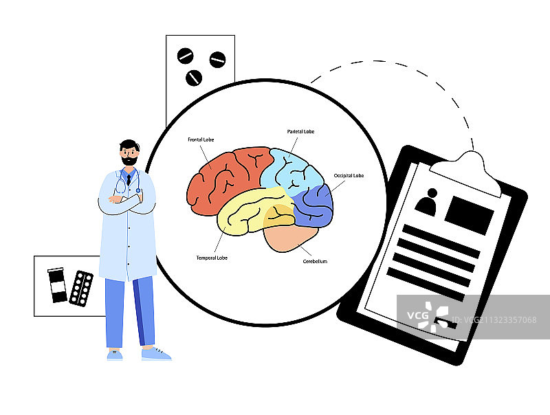 大脑与神经学图片素材