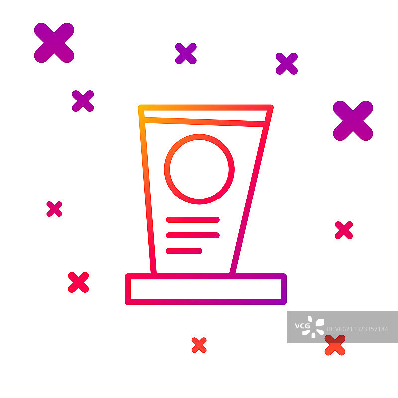 彩色线条墓碑坟墓图标图片素材