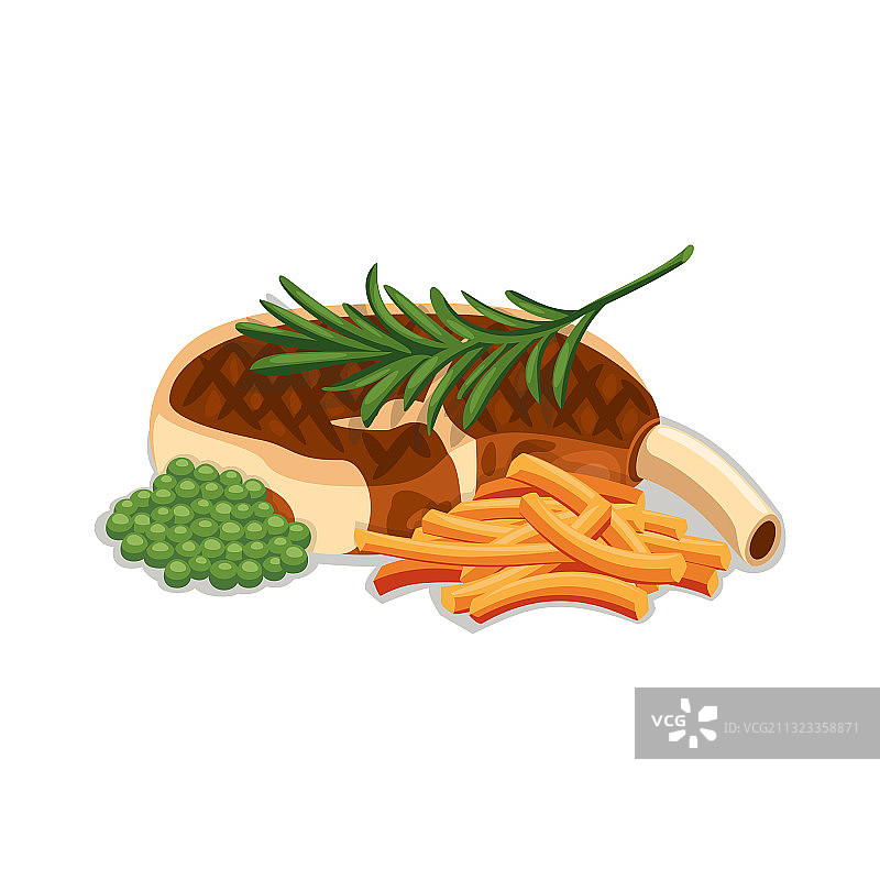 烤牛排和香料图片素材