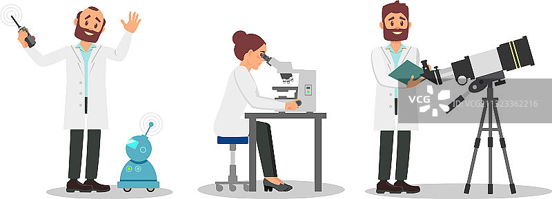 穿白大褂的科学家图片素材