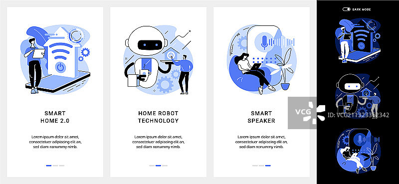 智能生活环境移动应用UI套件图片素材