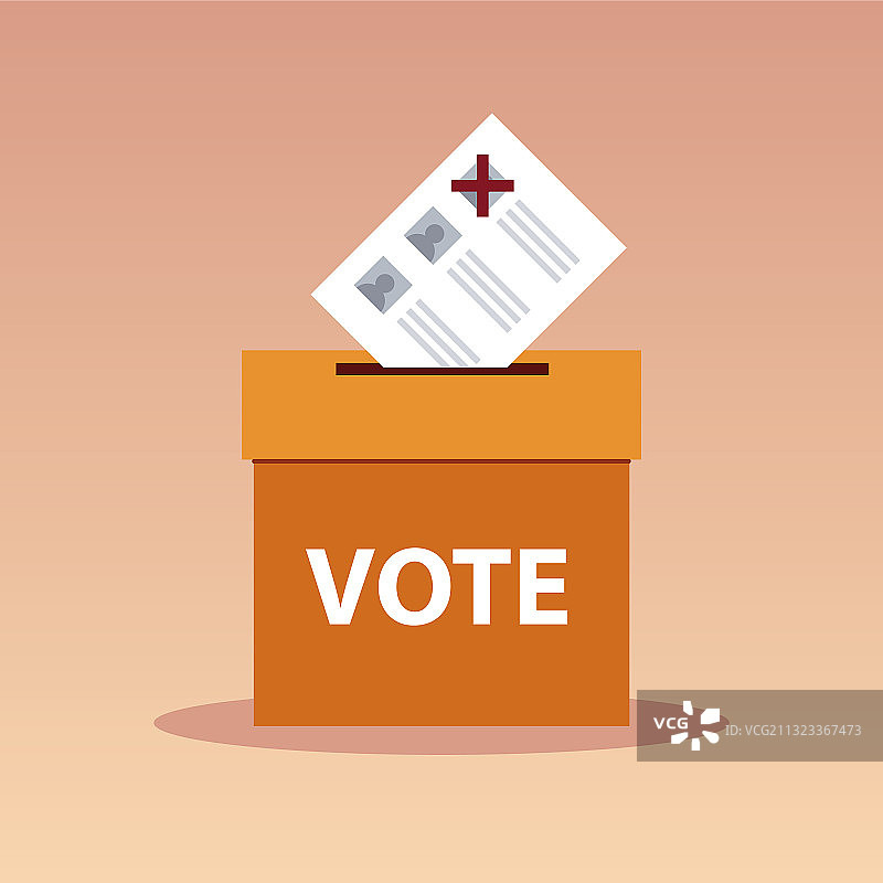 投票日纸箱选票图片素材