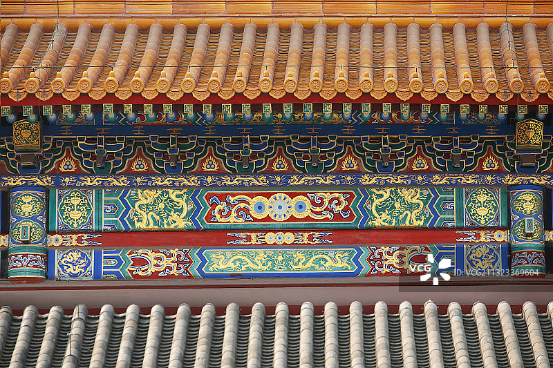 故宫,雕梁画栋,屋檐,古老的图片素材