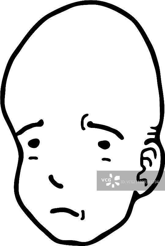 悲伤的头像绘画图片素材