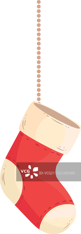 圣诞节快乐靴子悬挂设计图片素材