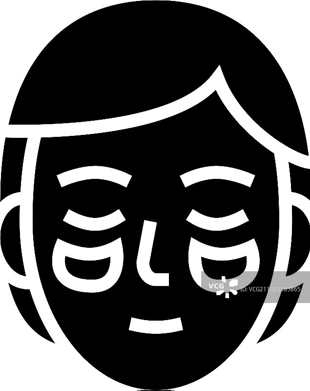 眼贴字形图标黑色图片素材