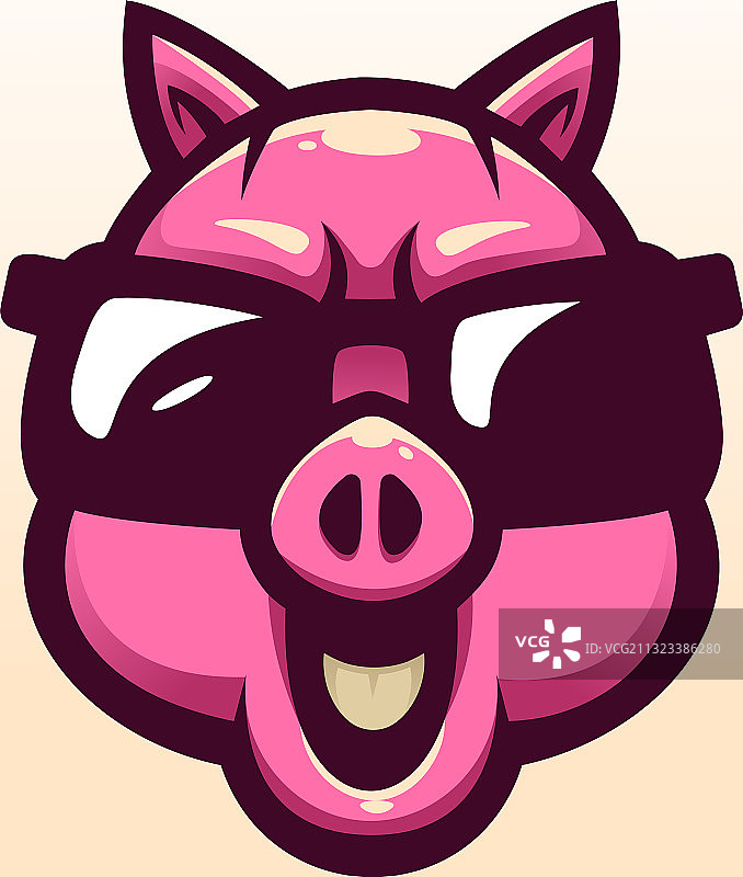 具有现代感的猪吉祥物Logo设计图片素材