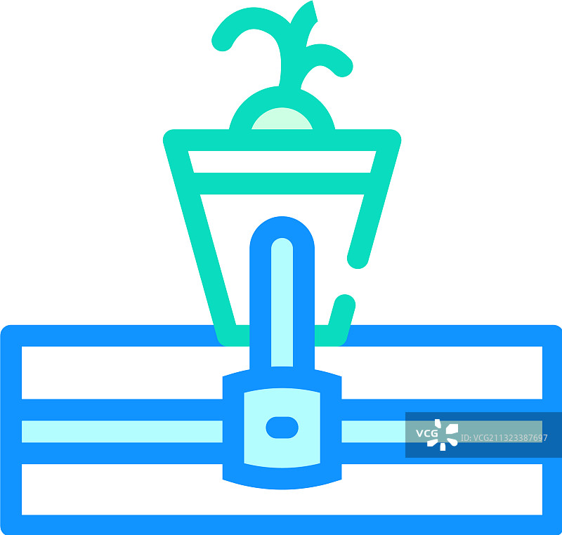 水培彩色图标，扁平风格图片素材