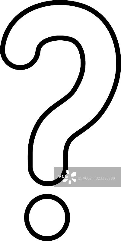 问号贴纸线条风格图标图片素材