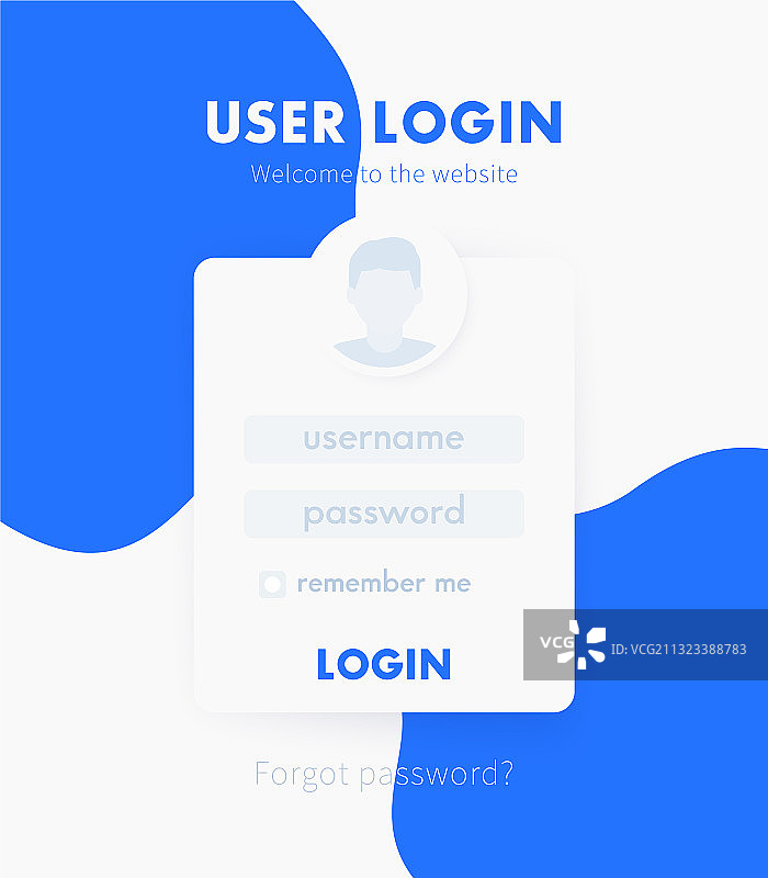 用户登录窗口网页模板设计图片素材