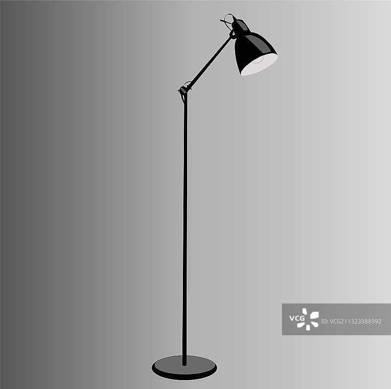 落地灯和简约线条吊灯图片素材