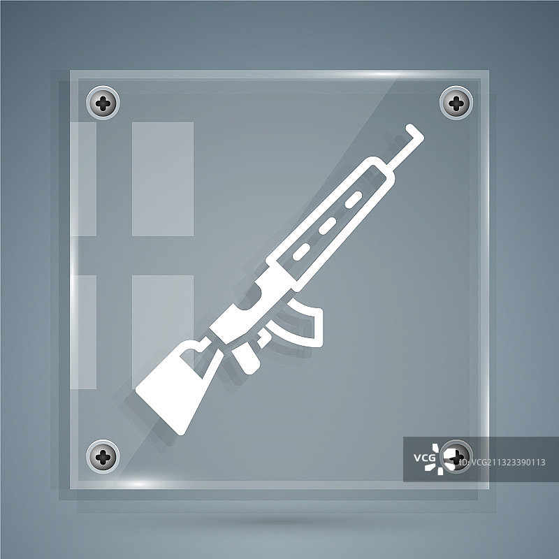 白色狙击步枪图标图片素材