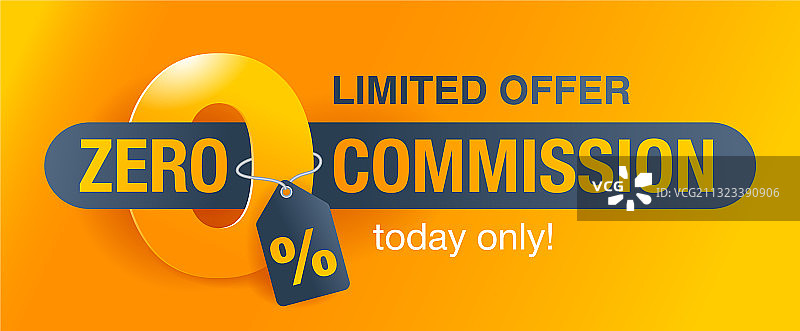 0% banner模板，黄色背景图片素材