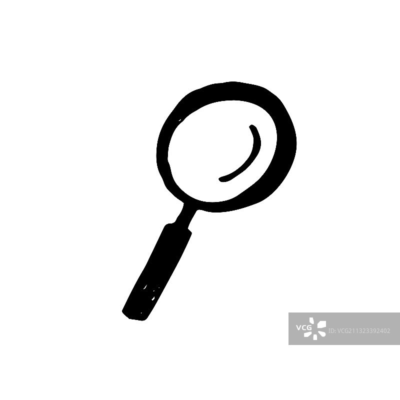 黑色风格化放大镜图片素材