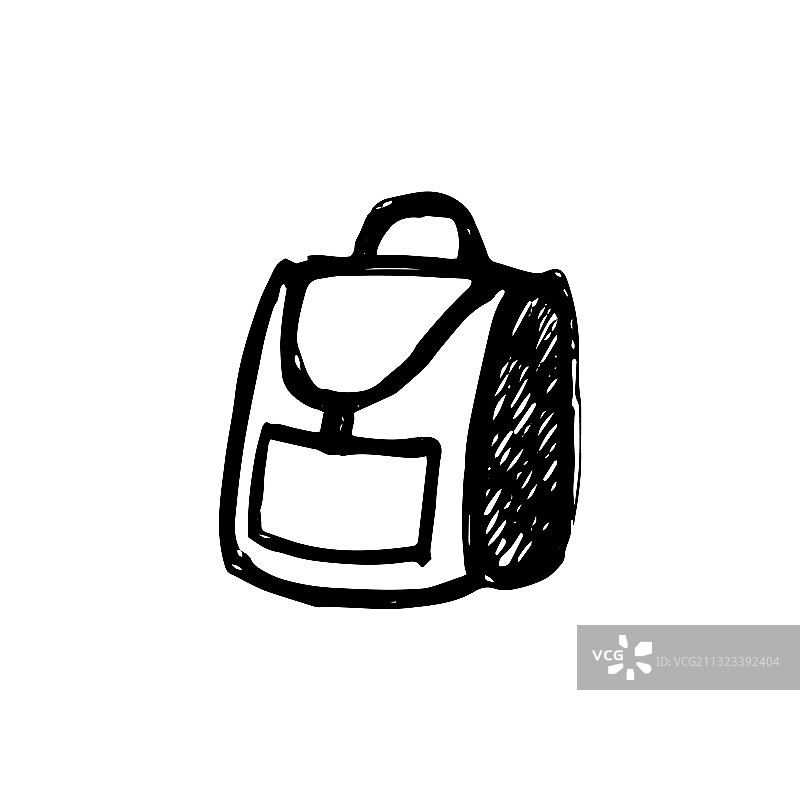 白色背景上的黑色背包图片素材